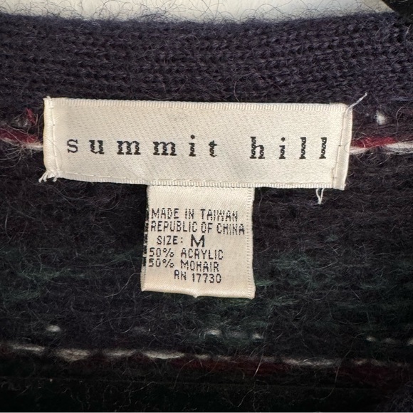 Summit Hill Womens Mohair Blend Button Front Warm Fuzzy Sweater Chunky Buttons M - Picture 5 of 6